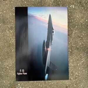 Vintage 1987 F-15 Fighter Plane Poster - 13.5 x 19